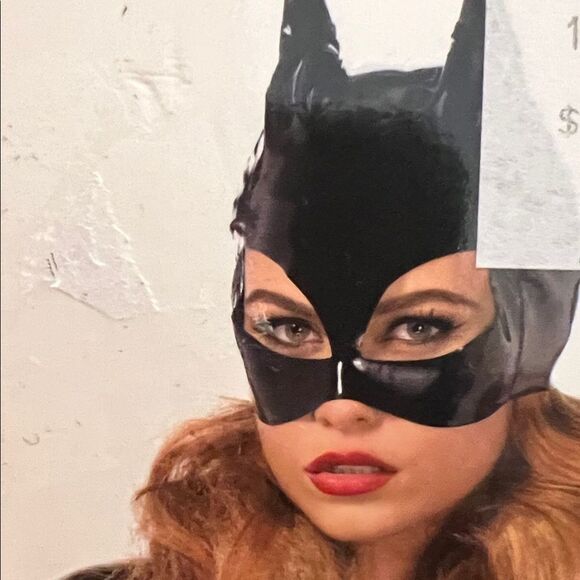 Leg Avenue Black Vinyl Cat Mask - Picture 2 of 3